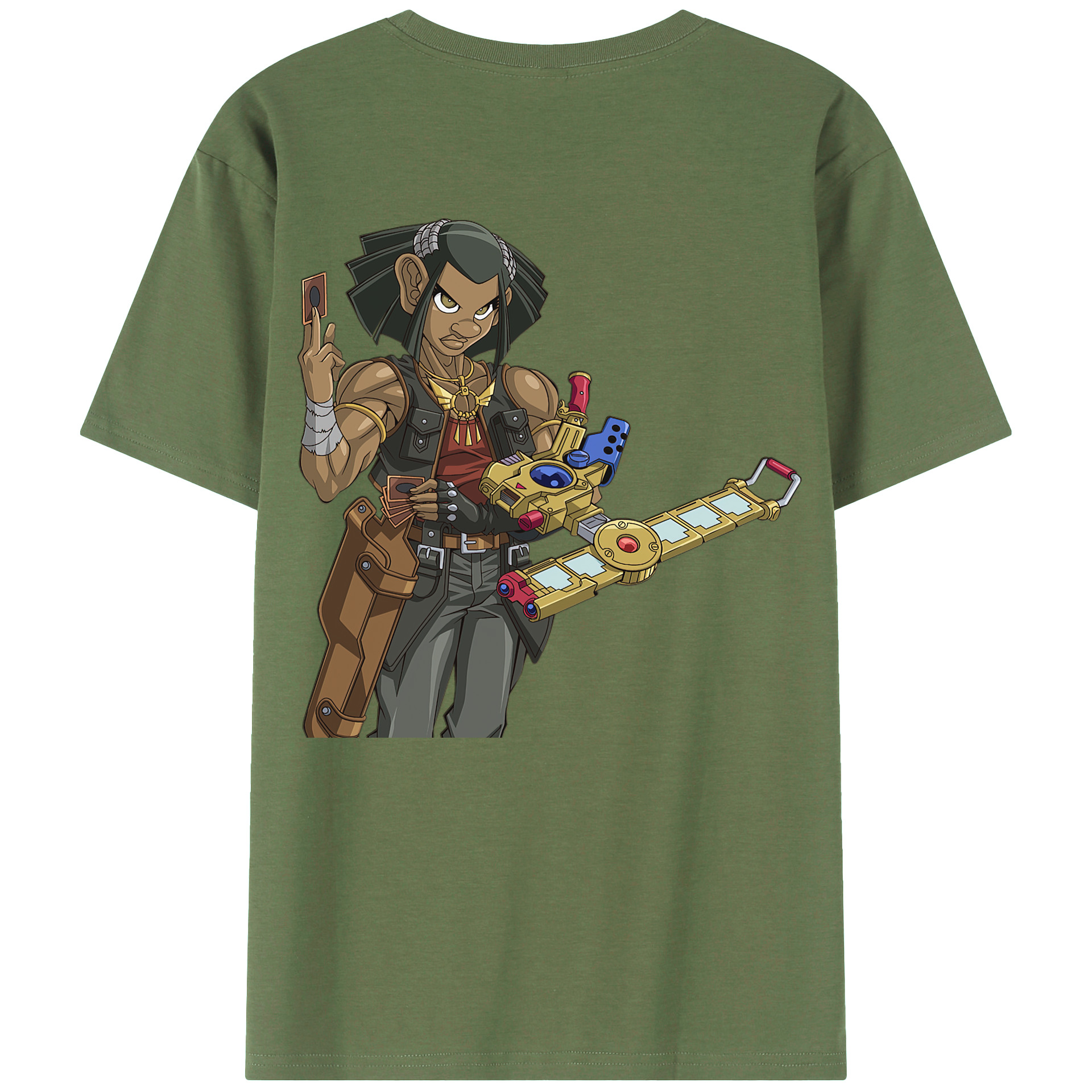 （画像用） 遊☆戯☆王 Yu-Gi-Oh! 綿100％ メンズ半袖Tシャツ（バックプリント） 通気性